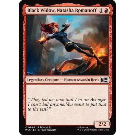 Black Widow, Natasha Romanoff (MSC-846) - Commander: Marvel Super Heroes
