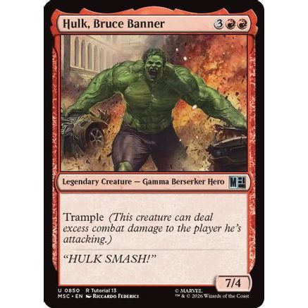 Hulk, Bruce Banner (MSC-850) - Commander: Marvel Super Heroes