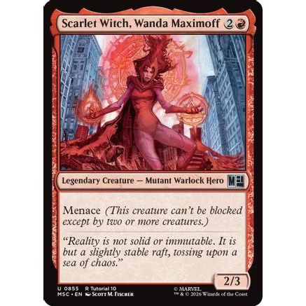 Scarlet Witch, Wanda Maximoff (MSC-855) - Commander: Marvel Super Heroes