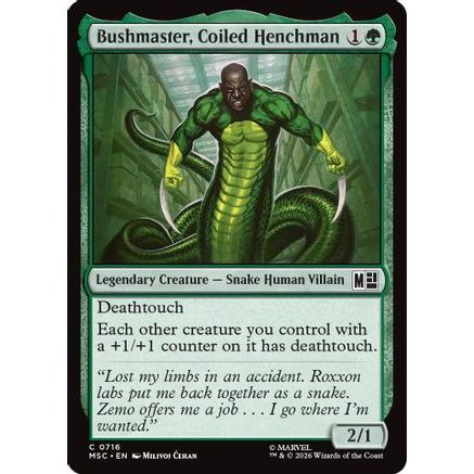 Bushmaster, Coiled Henchman (MSC-716) - Commander: Marvel Super Heroes
