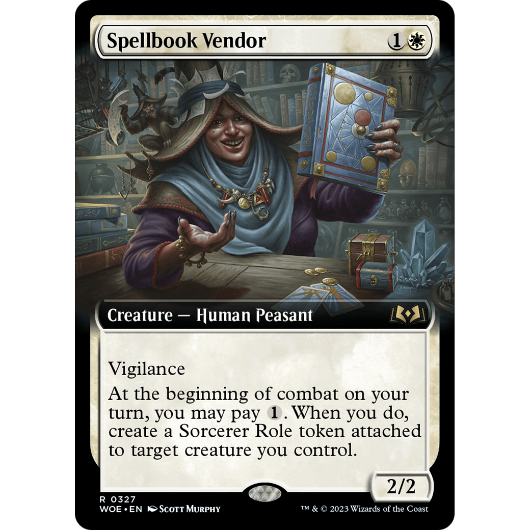 Spellbook Vendor (WOE-327) - Wilds of Eldraine: (Extended Art)