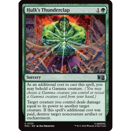 Hulk's Thunderclap (MSC-725) - Commander: Marvel Super Heroes