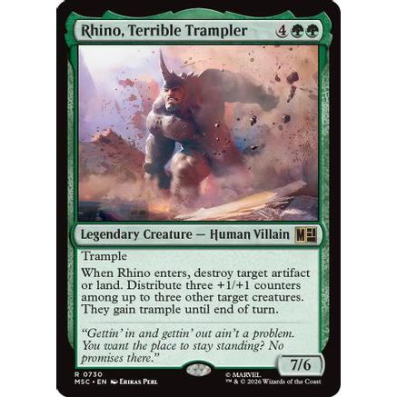Rhino, Terrible Trampler (MSC-730) - Commander: Marvel Super Heroes