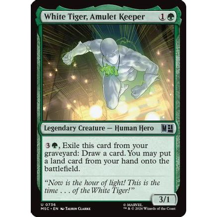 White Tiger, Amulet Keeper (MSC-736) - Commander: Marvel Super Heroes