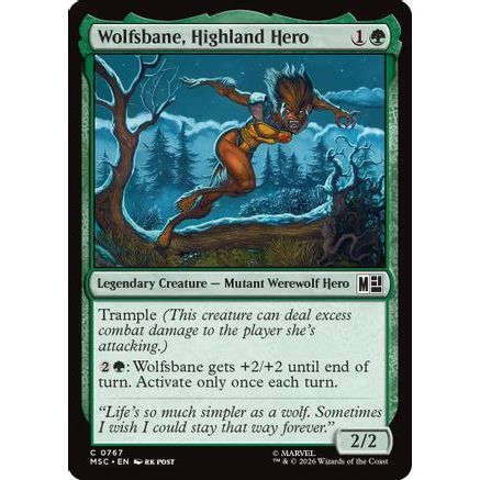 Wolfsbane, Highland Hero (MSC-767) - Commander: Marvel Super Heroes