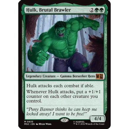 Hulk, Brutal Brawler (MSC-833) - Commander: Marvel Super Heroes
