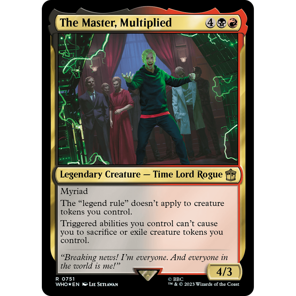 The Master, Multiplied (Surge Foil) (WHO-751) - Doctor Who Foil