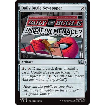 Daily Bugle Newspaper (MSC-749) - Commander: Marvel Super Heroes