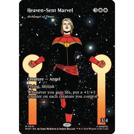 Heaven-Sent Marvel - Archangel of Thune (Borderless) (MAR-041) - Marvel Universe Eternal-Legal Foil