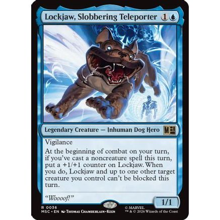 Lockjaw, Slobbering Teleporter (Surge Foil) (MSC-036) - Commander: Marvel Super Heroes Foil