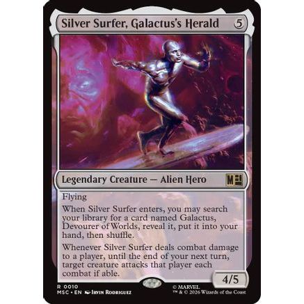 Silver Surfer, Galactus's Herald (MSC-010) - Commander: Marvel Super Heroes