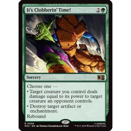 It's Clobberin' Time! (Surge Foil) (MSC-066) - Commander: Marvel Super Heroes Foil