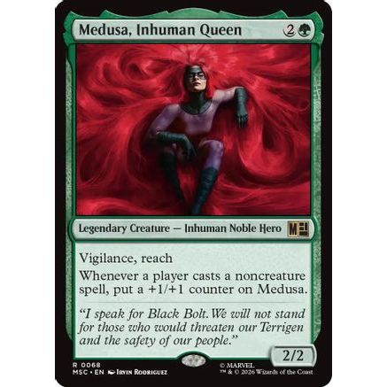 Medusa, Inhuman Queen (Surge Foil) (MSC-068) - Commander: Marvel Super Heroes Foil