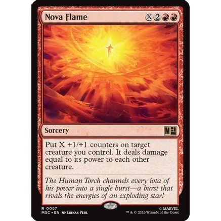 Nova Flame (Surge Foil) (MSC-057) - Commander: Marvel Super Heroes Foil