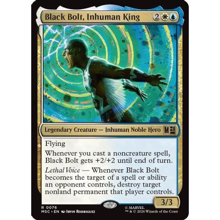 Black Bolt, Inhuman King (Surge Foil) (MSC-076) - Commander: Marvel Super Heroes Foil