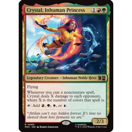 Crystal, Inhuman Princess (Surge Foil) (MSC-080) - Commander: Marvel Super Heroes Foil