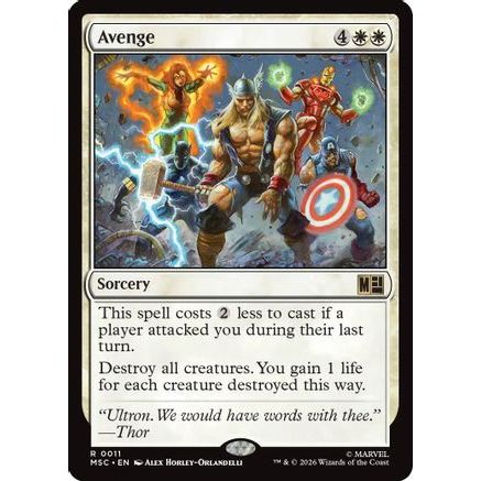 Avenge (Surge Foil) (MSC-011) - Commander: Marvel Super Heroes Foil