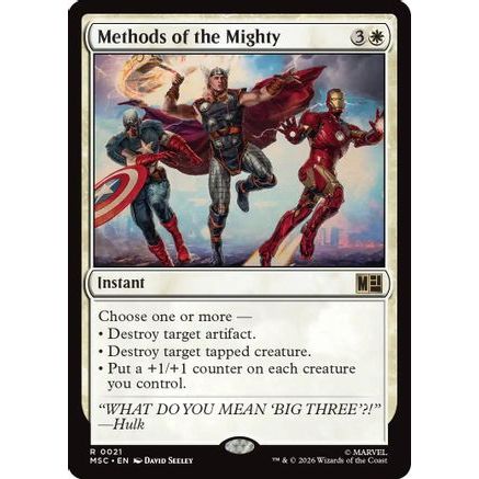 Methods of the Mighty (Surge Foil) (MSC-021) - Commander: Marvel Super Heroes Foil
