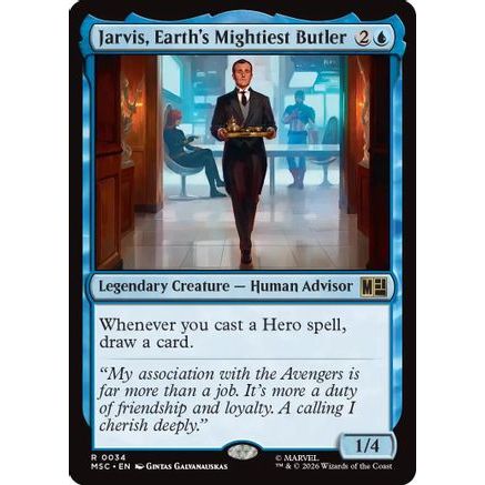 Jarvis, Earth's Mightiest Butler (Surge Foil) (MSC-034) - Commander: Marvel Super Heroes Foil