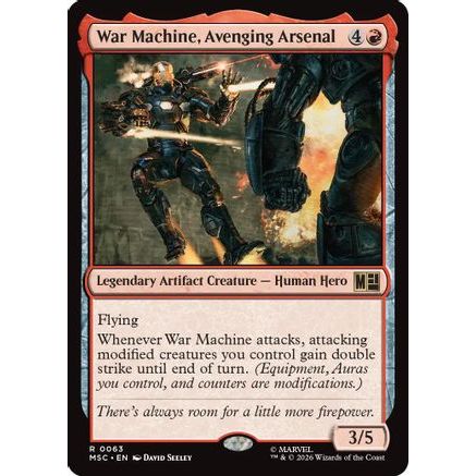 War Machine, Avenging Arsenal (Surge Foil) (MSC-063) - Commander: Marvel Super Heroes Foil