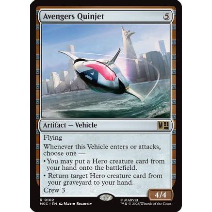 Avengers Quinjet (Surge Foil) (MSC-102) - Commander: Marvel Super Heroes Foil