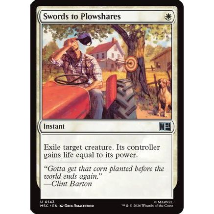 Swords to Plowshares (Surge Foil) (MSC-143) - Commander: Marvel Super Heroes Foil
