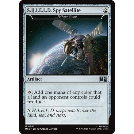 S.H.I.E.L.D. Spy Satellite - Fellwar Stone (Surge Foil) (MSC-285) - Commander: Marvel Super Heroes Foil