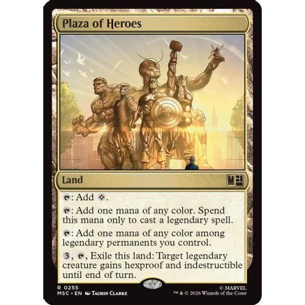 Plaza of Heroes (Surge Foil) (MSC-255) - Commander: Marvel Super Heroes Foil