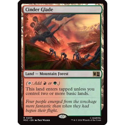 Cinder Glade (Surge Foil) (MSC-230) - Commander: Marvel Super Heroes Foil