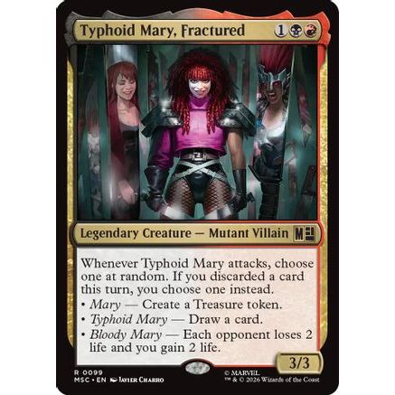 Typhoid Mary, Fractured (Surge Foil) (MSC-099) - Commander: Marvel Super Heroes Foil
