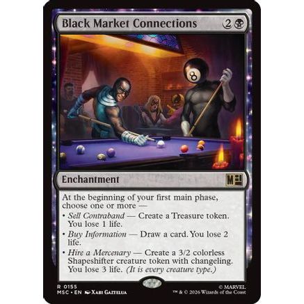 Black Market Connections (Surge Foil) (MSC-155) - Commander: Marvel Super Heroes Foil