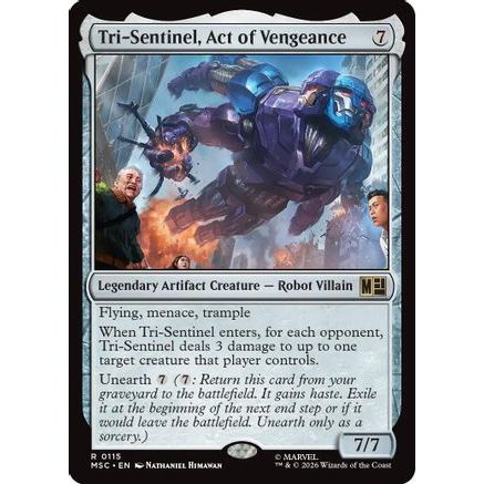 Tri-Sentinel, Act of Vengeance (Surge Foil) (MSC-115) - Commander: Marvel Super Heroes Foil