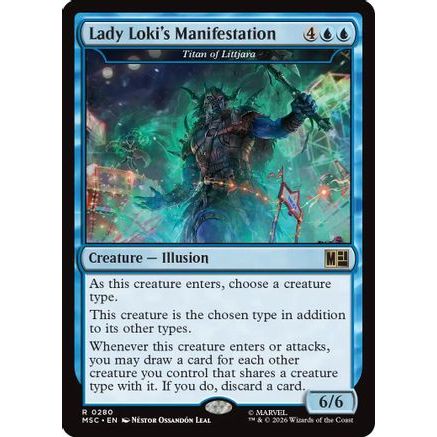 Lady Loki's Manifestation - Titan of Littjara (Surge Foil) (MSC-280) - Commander: Marvel Super Heroes Foil