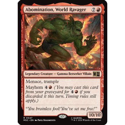 Abomination, World Ravager (Surge Foil) (MSC-047) - Commander: Marvel Super Heroes Foil