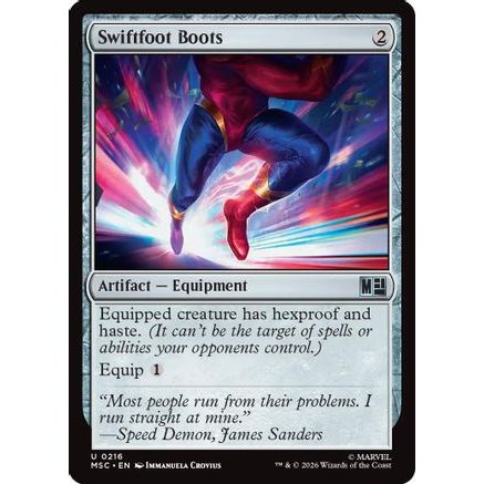 Swiftfoot Boots (Surge Foil) (MSC-216) - Commander: Marvel Super Heroes Foil