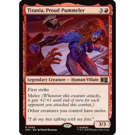Titania, Proud Pummeler (Surge Foil) (MSC-062) - Commander: Marvel Super Heroes Foil