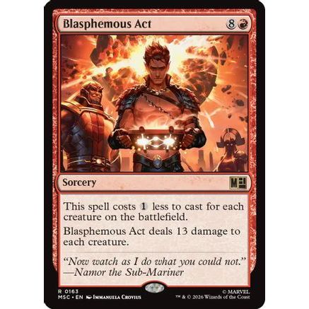 Blasphemous Act (Surge Foil) (MSC-163) - Commander: Marvel Super Heroes Foil