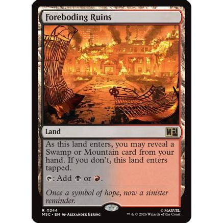 Foreboding Ruins (Surge Foil) (MSC-244) - Commander: Marvel Super Heroes Foil