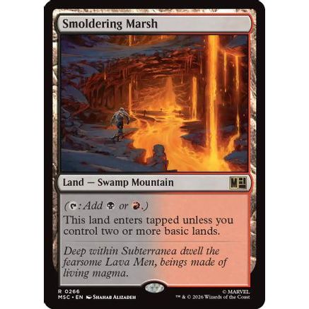 Smoldering Marsh (Surge Foil) (MSC-266) - Commander: Marvel Super Heroes Foil