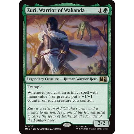 Zuri, Warrior of Wakanda (MSC-072) - Commander: Marvel Super Heroes