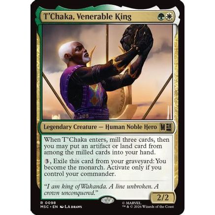 T'Chaka, Venerable King (MSC-098) - Commander: Marvel Super Heroes