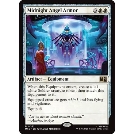 Midnight Angel Armor (Surge Foil) (MSC-022) - Commander: Marvel Super Heroes Foil