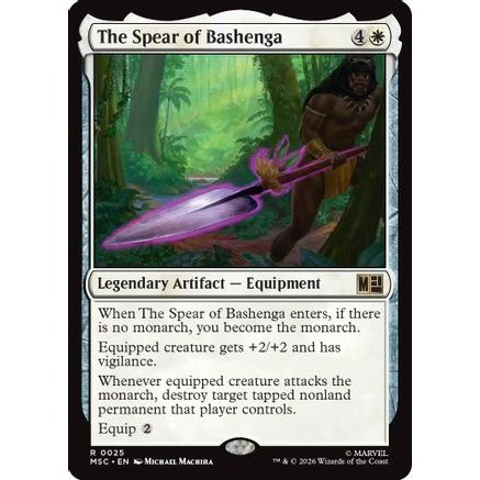 The Spear of Bashenga (Surge Foil) (MSC-025) - Commander: Marvel Super Heroes Foil
