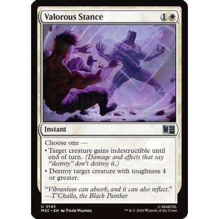 Valorous Stance (Surge Foil) (MSC-145) - Commander: Marvel Super Heroes Foil