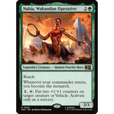 Nakia, Wakandan Operative (Surge Foil) (MSC-069) - Commander: Marvel Super Heroes Foil