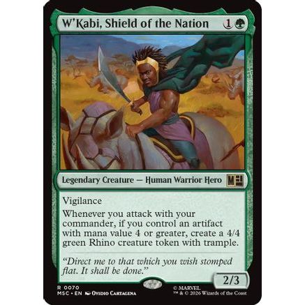 W'Kabi, Shield of the Nation (Surge Foil) (MSC-070) - Commander: Marvel Super Heroes Foil