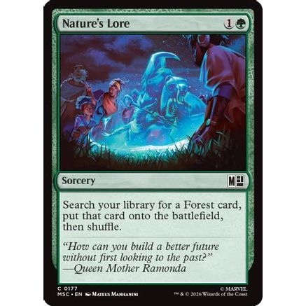 Nature's Lore (Surge Foil) (MSC-177) - Commander: Marvel Super Heroes Foil