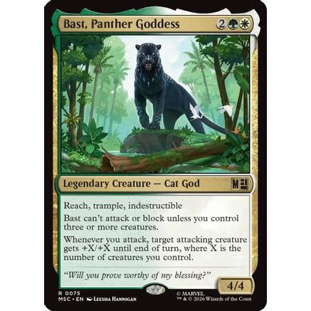 Bast, Panther Goddess (Surge Foil) (MSC-075) - Commander: Marvel Super Heroes Foil