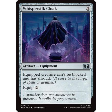 Whispersilk Cloak (Surge Foil) (MSC-225) - Commander: Marvel Super Heroes Foil
