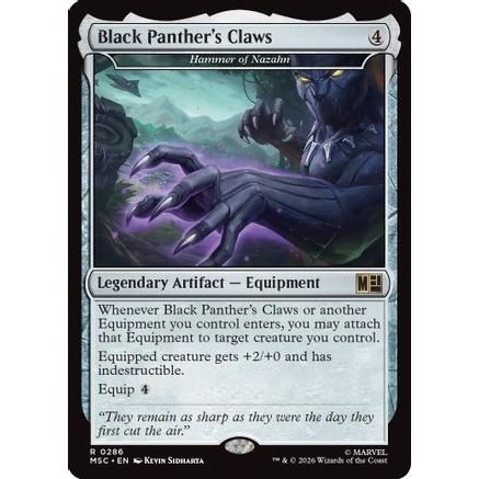 Black Panther's Claws - Hammer of Nazahn (Surge Foil) (MSC-286) - Commander: Marvel Super Heroes Foil